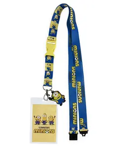 Minions Lanyard Character Inspired Breakaway Clear ID Badge Holder Keychain