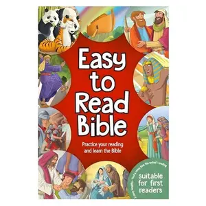 USED Book - Easy To Read Bible practice your reading and Learn the Bible by Jacob Vium-Olesen (Hardcover) - english