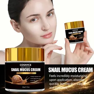 Snail Mucus Cream with Hydrolyzed Collagen and Vitamin C, Moisturizing Balm, Alcohol-Free, Non-Greasy, Suitable for All Skin Types