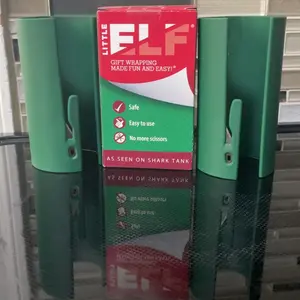 Product Review of Little Elf Gift Wrap Cutting Tool (2-Pack) - As Seen on Shark Tank - Easy and Safe Wrapping Paper Cutting Tool from m**v