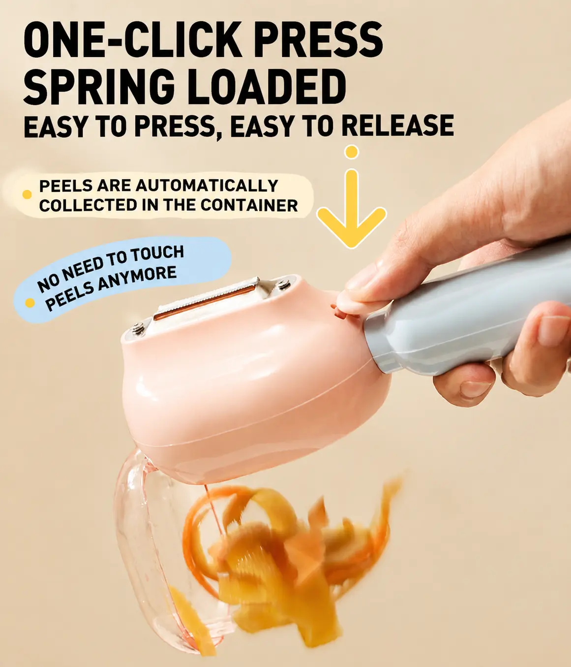 Multifunctional Storage Peeler, All‑in‑One Fruit Vegetable Peeler with Built‑in Peel Container, Mess‑Free Kitchen Gadget