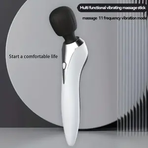 Handheld Cordless Personal Stick Massager, Neck Back Shoulder Waist Leg Muscle Massager, Portable Full Body Massager, Tension Relieving, Rechargeable Body Massager Black