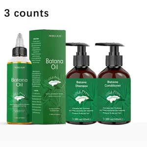 Batana Oil Hair Care Set - Batana Oil From Honduras, Which Conditions The Scalp and Roots, Smoothes Frizz and Split Ends, Ideal for Winter Hair Care! Natural Haircare Mini Portable Home Traveling Set (Contains Essential Oil, Shampoo and Conditioner)