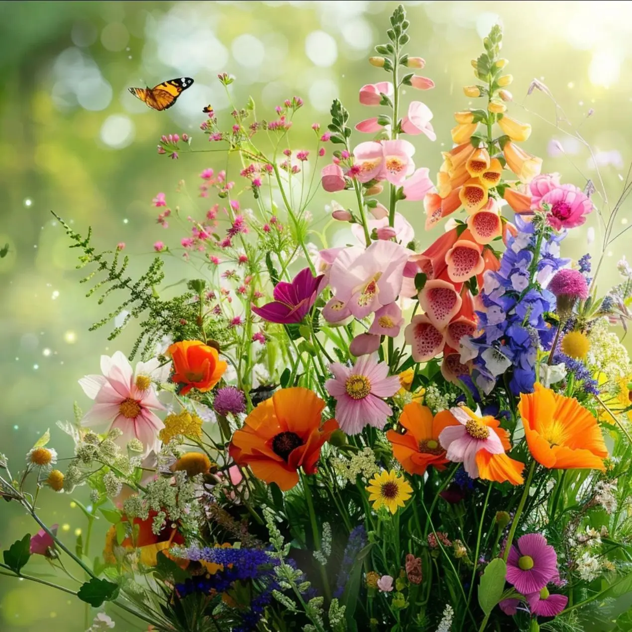 Bulk Wildflower Seeds Mix 90000 Non-GMO Annual Perennial Cold Drought Tolerant Low Maintenance Easy Grow Beginner-Friendly 3-Season Blooms Bee Butterfly Pollinator Garden for Large Areas - Wildflowerseeds
