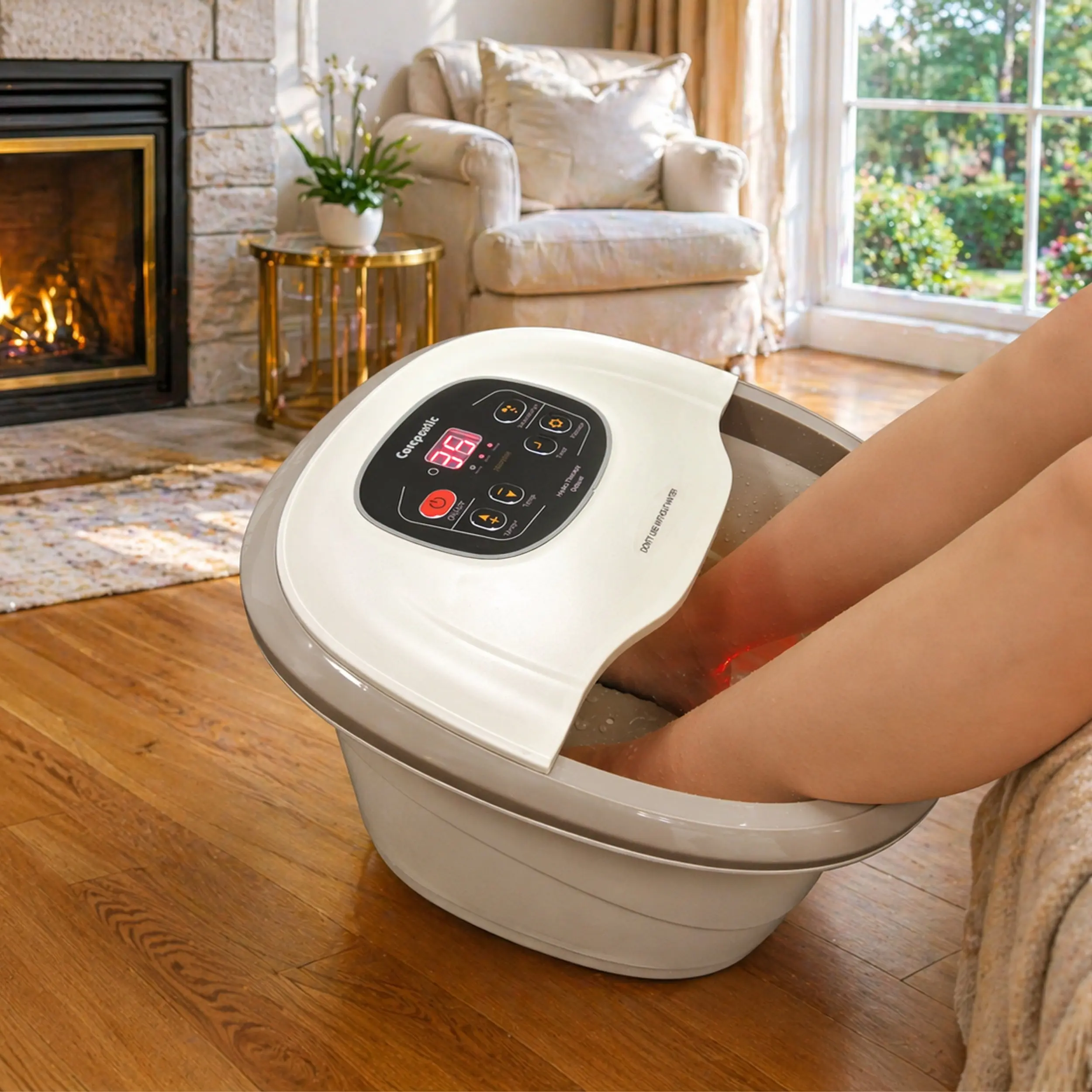 Carepeutic Motorized Hydro Therapy Foot and Leg Spa Bath Massager