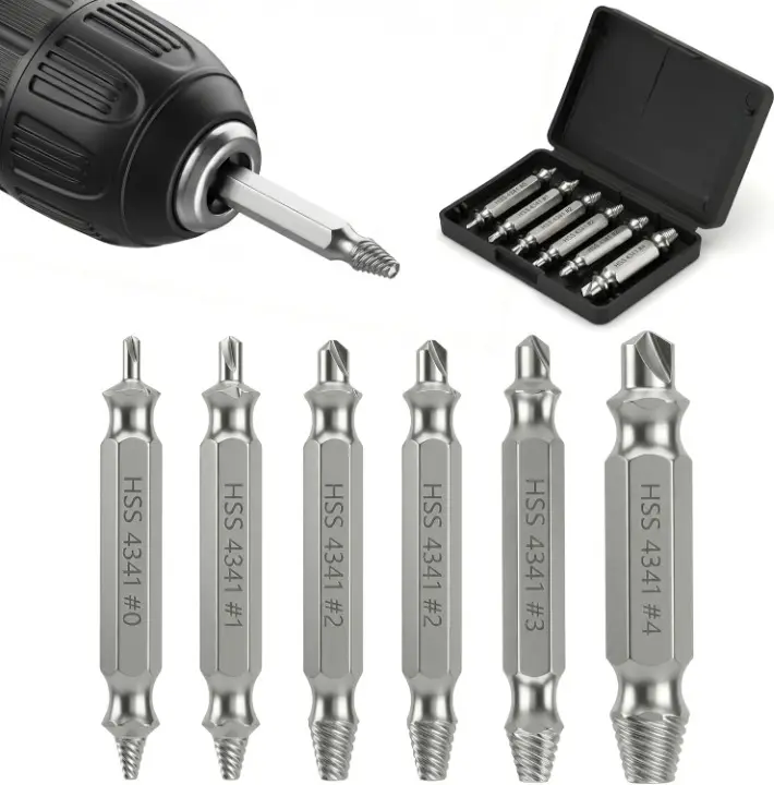 Gifts for Men, Damaged Screw Extractor Set - Remover for Stripped Head Screws Nuts & Bolts, Easy Removal Drill Bit Tool Kit with Storage Case, Perfect Gifts for Men, Dad, Husband, Boyfriend