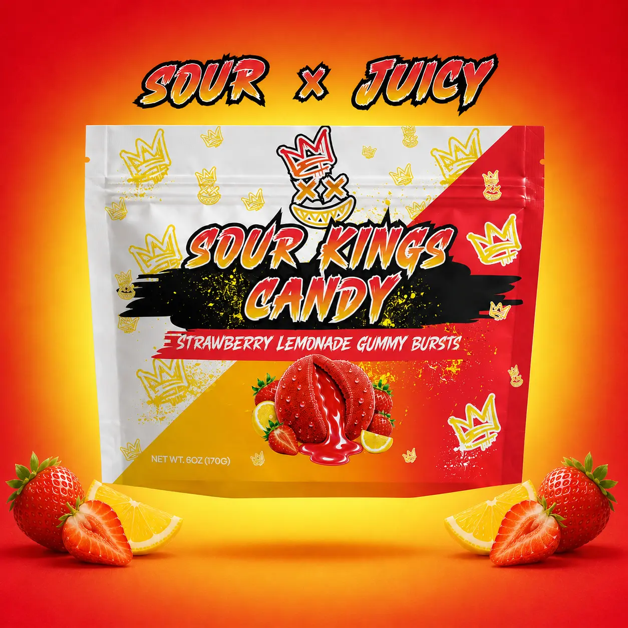 Strawberry Lemonade Sour Bursts - Viral Sour Candy Snack