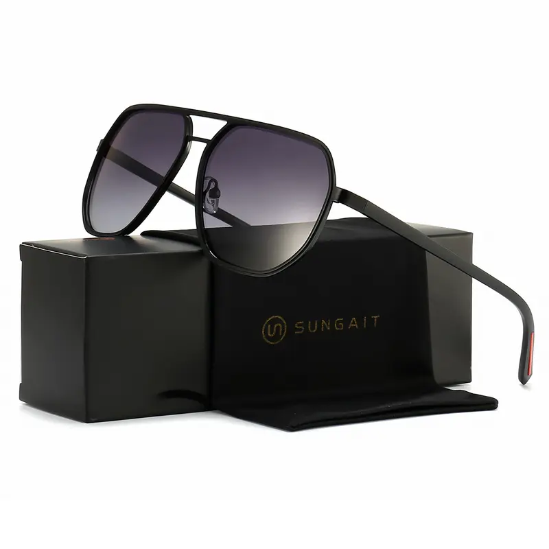 SUNGAIT Polarized Retro Square Aviator Sunglasses for Men  display picture 1