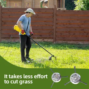 1 Count Steel Wire Grass Trimmer Head, Consistent cutting results, even trimming, neat lawn, wear resistance, durable