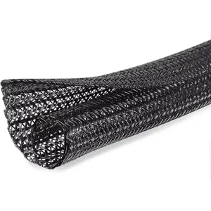 10ft Cable Protector Sleeve – 1/2 Inch Split Wire Loom Tubing for Cord Management & Protection (Black) 120"L x 0.5"W