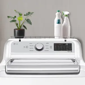 Rear Display Over-The-Washer Storage Shelf to Organize and Store Laundry Room Supplies, Matte Black