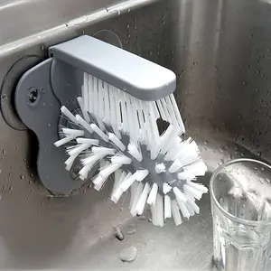 Multifunctional Sink Cup Brush, Free Glass & Container Cleaner, Kitchen & Bathroom Use, Dual Action Drink & Container Cleaning Tool, Scrubber Cleaning, Mount