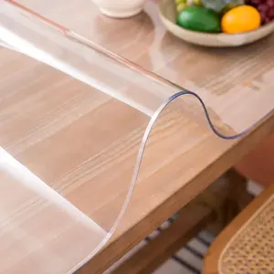 2mm Thick 24 x 48 Inch Clear Table Cover Protector, Transparent Plastic Desk Mat, Desk Protector Mat for Desktop Writing Desk