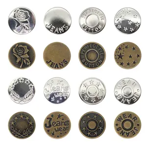 20 Counts No Sew Adjustable Snap Button Kit, Random Styles Jean Pants Replacement – Heavy Duty Instant Fix for DIY Clothing Repair.