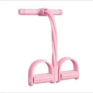 6-Tube Multi-functional Pedal Resistance Band Trainer, Portable Foot Pedal Fitness Equipment for Home Gym Full Body Workout, Exercise, Sit-ups, Yoga, Abdominal Training