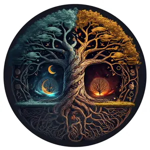 Unique Tree of Life Design, Irregular Animal Shape, Perfect Gift for Lovers & Friends, DIY Home Decor Toy Game, Wooden Jigsaw Puzzle