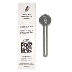 The Coconut Cruncher Toothpaste Key by Dr. Ginger's: Squeeze, Roll, and Smile! No More Wasted Toothpaste, Just Pure Coconut Bliss  Oral Care Accessory