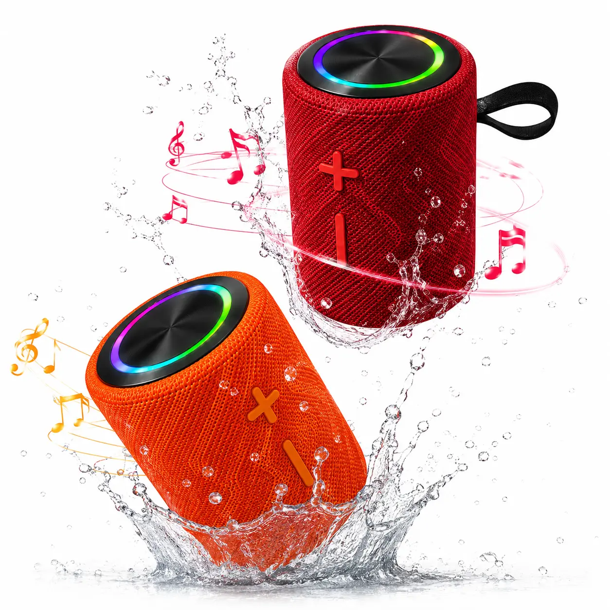 TWINS Portable Bluetooth Speaker with Magnetic 2-in-1 Design IPX6 Water Resistant 8H Playtime TWS Pairing BT6.0 FM Radio for Home Party Outdoor Beach Audio Stereo 20W Subwoofer Dophin Audio