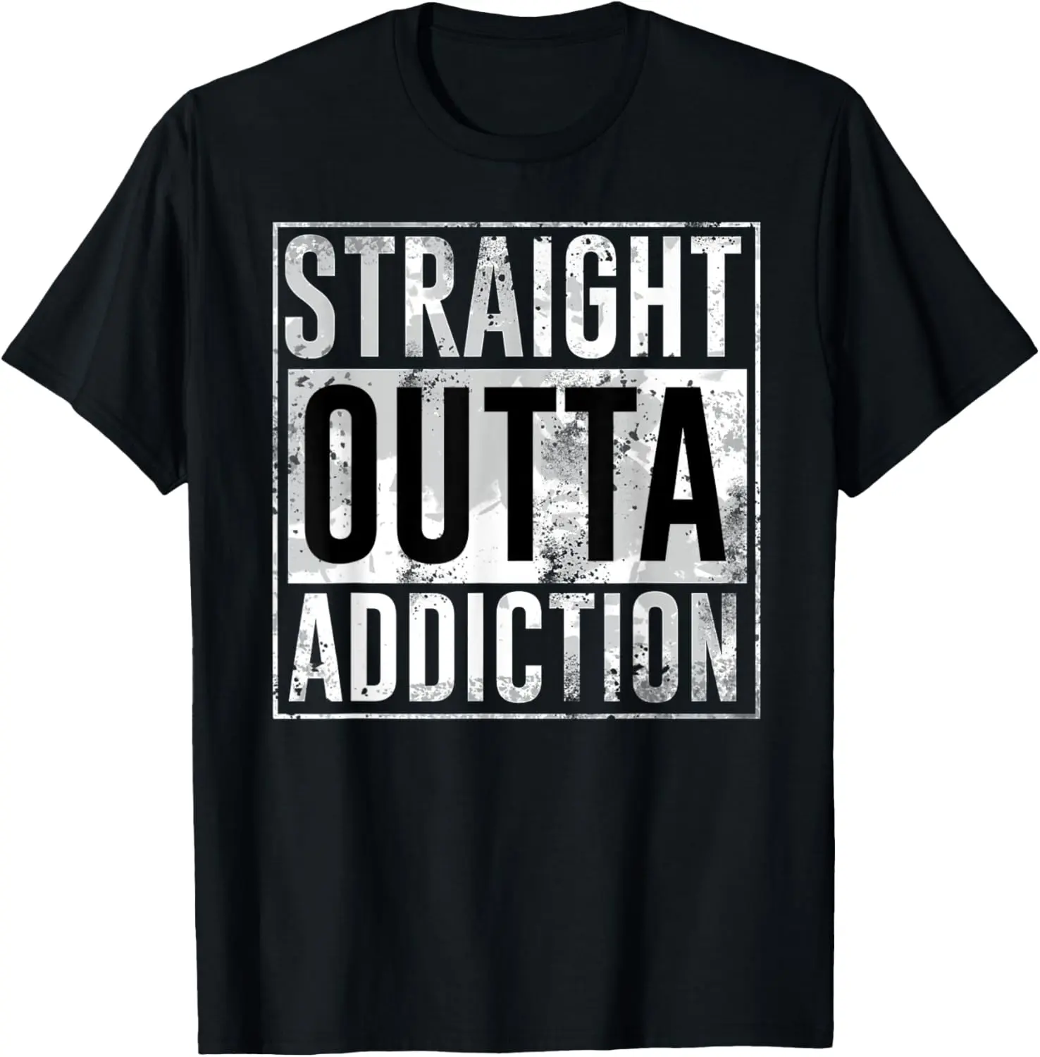 100%cotton Straight outta addiction legendary birthday gift T-Shirt Menswear Top