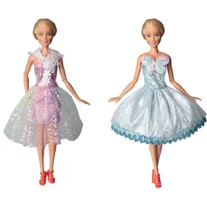 2 Piece 11.5 Inch Doll Mini Dress Set, Girl Doll Accessories Clothing Toy, Festival Gift, Stylish Doll Clothes