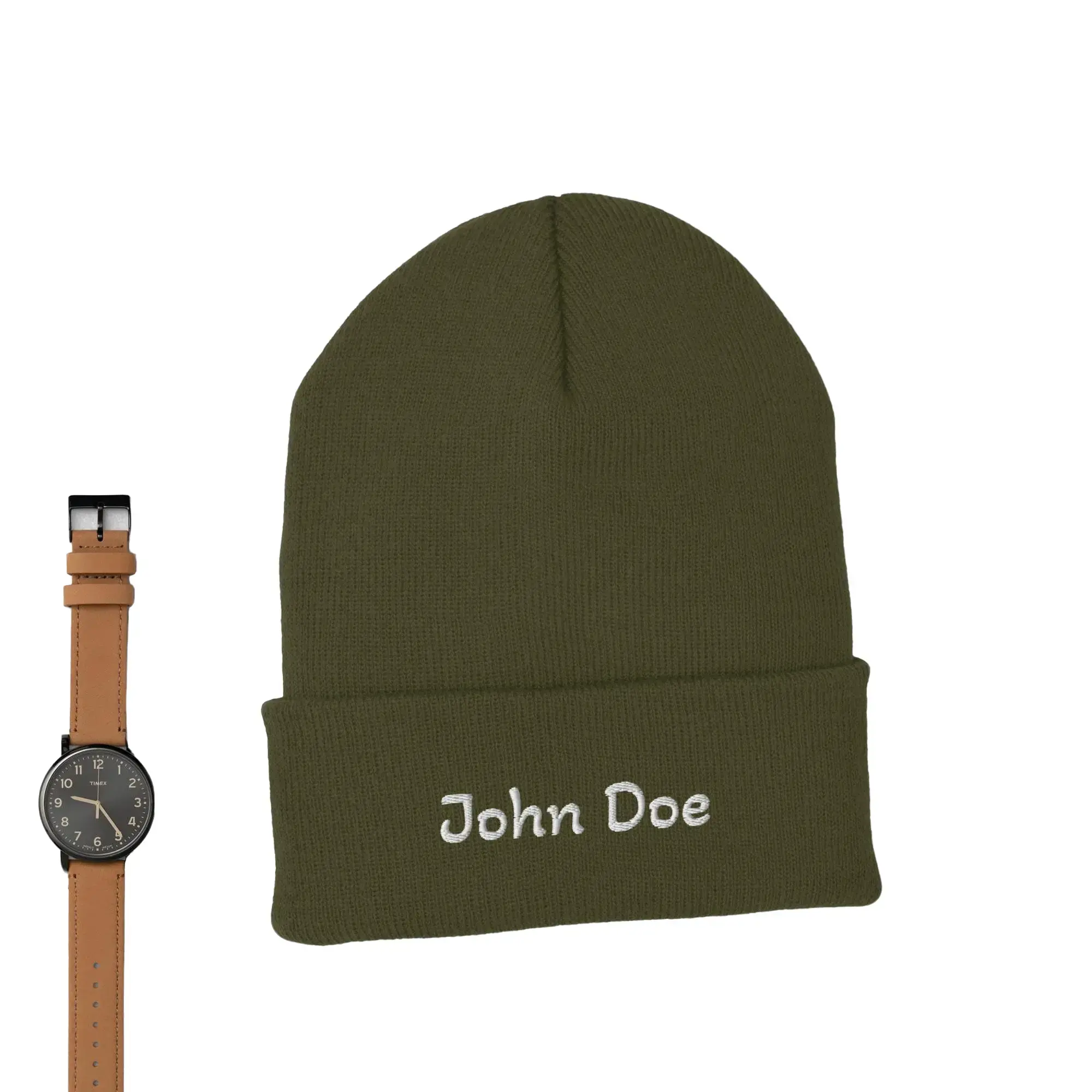 Personalized Name Embroidered Beanie Hat, Custom Cuffed Winter Hat, Customized Knit Cap, Monogrammed Gift