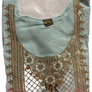 Over size Pakistani Georgette Kurta with Plazo Pants for Women - Three Pieces - Womenswear, Top