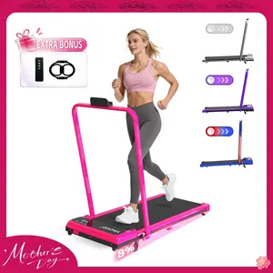 【Adjustable Incline】 YAGUD Foldable Treadmill, Low-Noise Motor Walking Pad, 265lbs Weight Capacity, Remote Control & Wheels for Easy mobility, Comes with Free Resistance Bands, Dual Shock-Absorption System