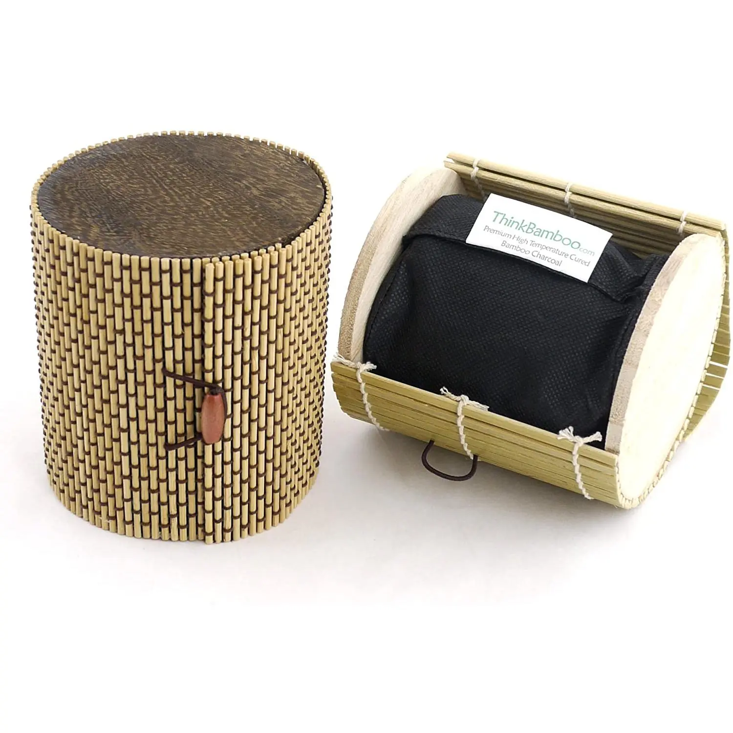 Bamboo Charcoal Odor Absorber Bag in Decorative 4" Cylinder