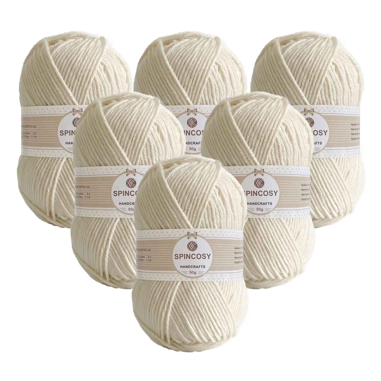 6 Color Macaron Acrylic Yarn Balls, 50g Lightweight Knitting Thread, Knitting Supplies, Crochet, DIY Spring Summer Crafts, Travel Handmade Kit, Gift Set