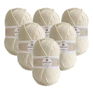 6 Color Macaron Acrylic Yarn Balls, 50g Lightweight Knitting Thread, Knitting Supplies, Crochet, DIY Spring Summer Crafts, Travel Handmade Kit, Gift Set