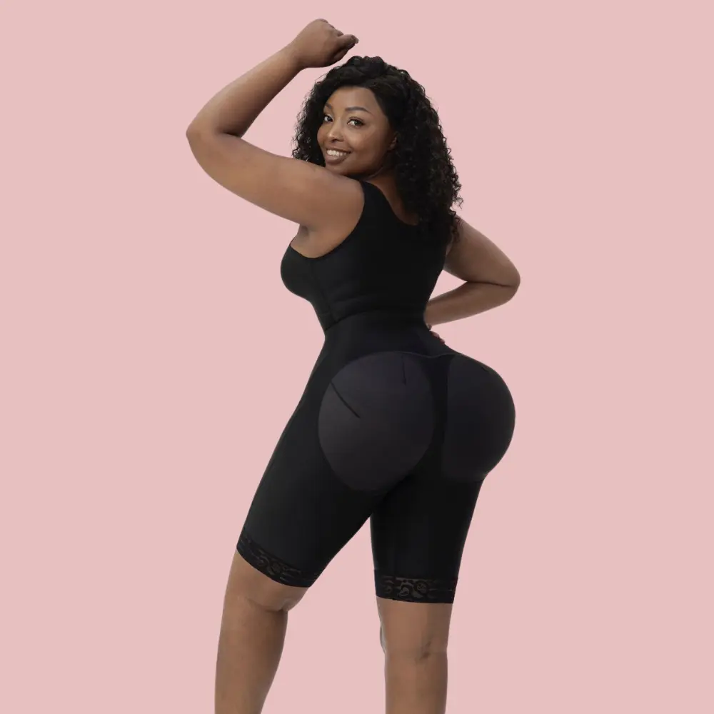 Triple Support Shapewear for Women Waisted Hourglass Shaper Black Compression Underwear with Enhanced Shape & Support for Everyday Wear Plain Design