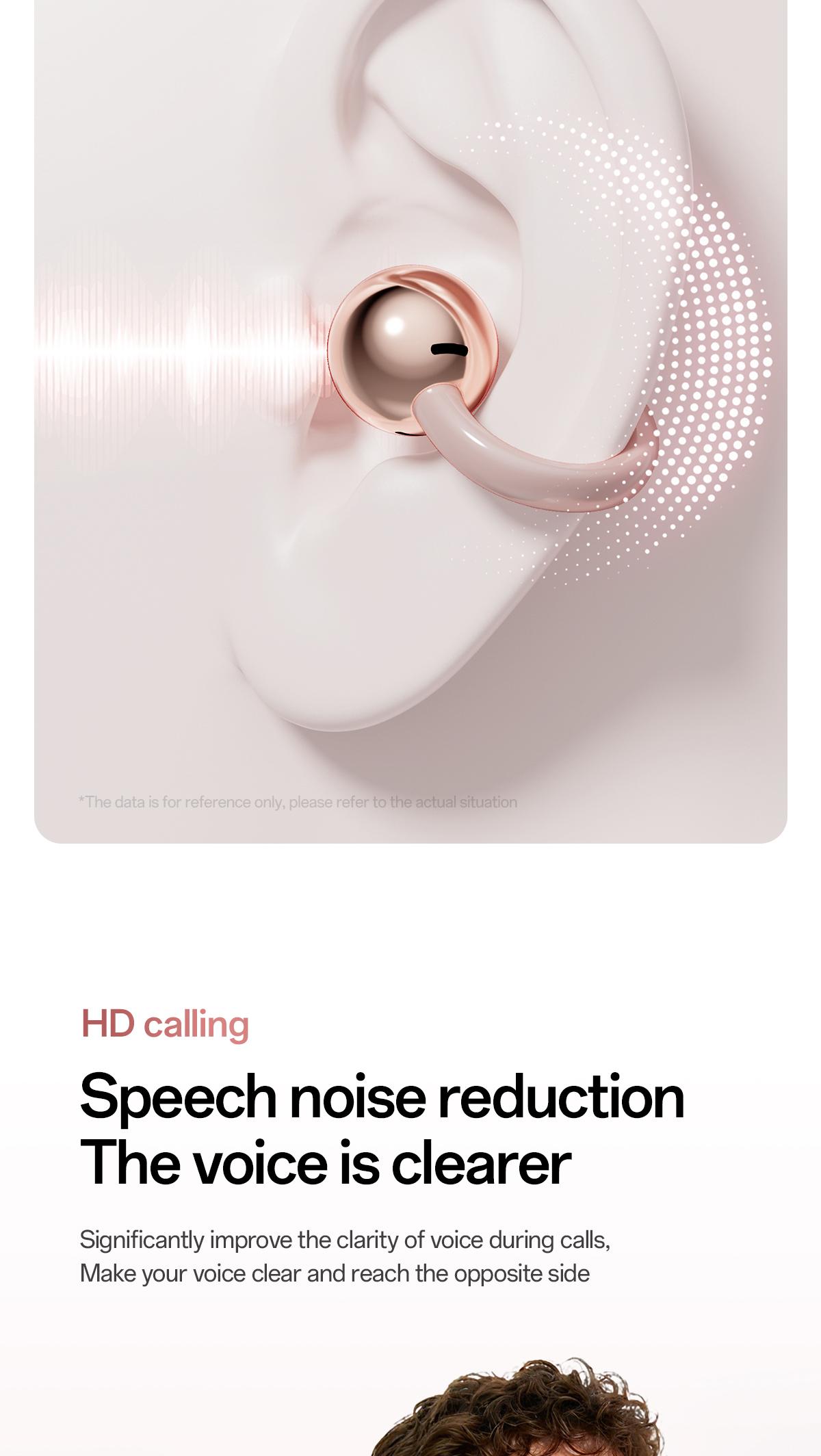 Chengruida M106 Cute Heart Shaped Bag Open Ear Clip-On Headphones, Panoramic Surround Sound Bluetooth Earbuds for All-Day Wear