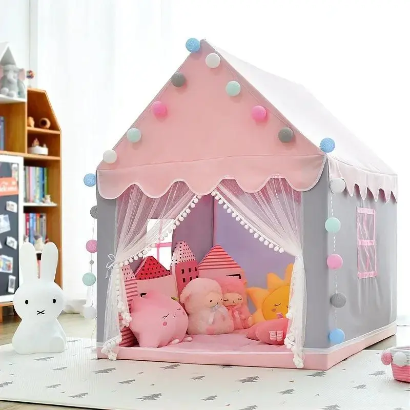 Tent for kid, Pink Girls Princess Tents Playhouse for Indoor Outdoor, 47x39x51inch