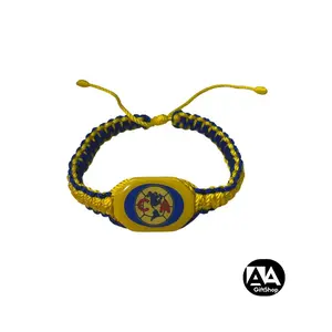Club America Artisanal Adjustable Unisex Bracelet thread/ Pulsera Artesanal de Hilo de Club America, Souvenir, Gift