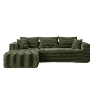 ANY BOX 118&92.5" L/U-Shaped Modular Boneless Sectional Couch Oversized Deep-Seat Suitable for Living room/Bedroom/Apartment 0112GE