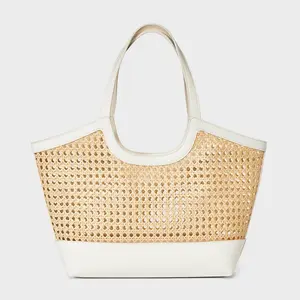 Straw Caning Tote Bag - A New Day Natural
