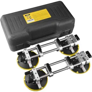 2 Pack Seamless Seam Setter with 6-Inch Vacuum Suction Cups for Seam Joining and Leveling, Professional Countertop Installation Tool for Granite, Stone, Marble, Slab, Free Storage Case and Gloves