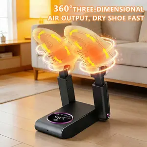 Electric Shoe Dryer Foldable Shoe Dryer, Ultra Quiet Shoe Dryer & Warmer For Quick Hot Drying, Smart Temperature Control, Automatic Timer, Portable Home Odor Eliminator