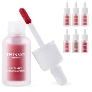 Twinsky Lightwear and long lasting wear high-shine glossy finish 3ml hydrating lip satin