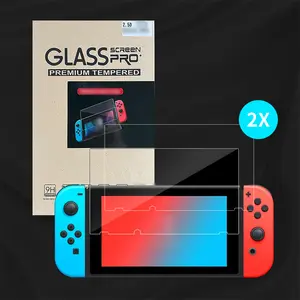 High-End HD Clear Tempered Glass Screen Protector, 2-Pack Scratch-Resistant for Switch Oled, Durable and High Clarity