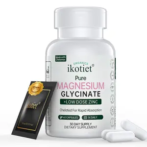 IKOTIET Magnesium Complex, 18 Essential Magnesium Supplements, 1000 mg. Suitable for fitness enthusiasts, rapidly absorbed, contains low-dose zinc 275 mg. Benefits include fitness, improved sleep, and muscle spasm relief. 60 capsules + 1 trial pack. Hormo