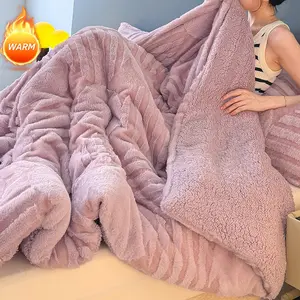 Circle Texture Shawl Blanket, Multi-Color Options, Dual-Sided Velvet, Fashion Geometric Pattern, Dorm Bedroom Use