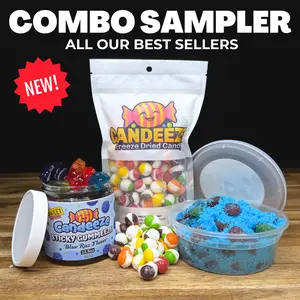 Candeeze Combo Bundle - Sweet or SOUR - Bursteeze, Gummies, Freeze Dried Candy - Blue Razz, Watermelon, Black Berry - Sour Variety Pack