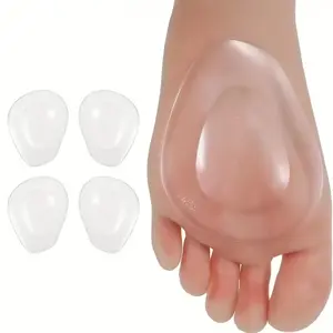 4pcs front foot cushioning gel pad - reusable front foot pad for high heels to relieve foot pressure, and anti-skid shock pad