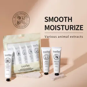Hand cream suit -30g * 5 pieces, goat milk&snail essence&horse oil&milk, moisturizing, anti drying