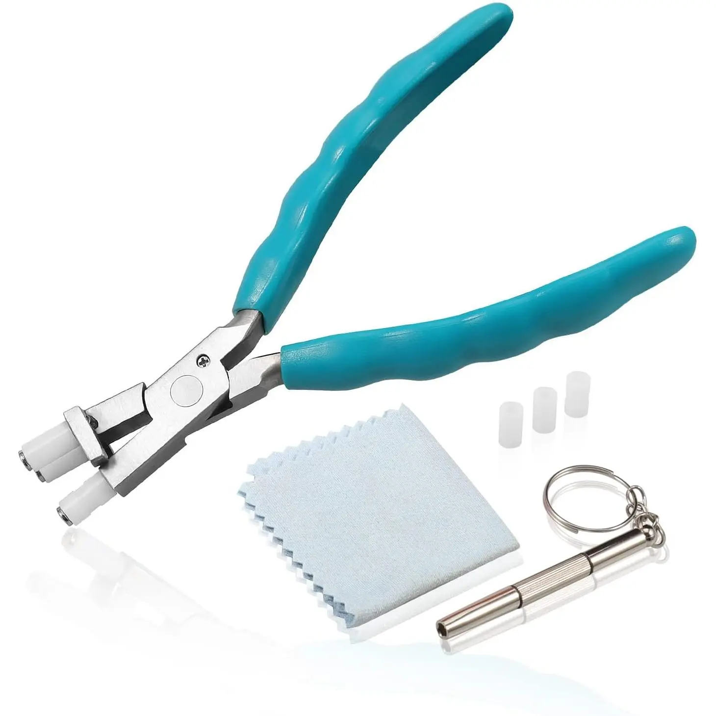 6 Inches Optical Trident Pliers Adjusting Eyeglasses  Eyeglass Adjustment Tools Professional Eyeglasses Adjusting Frame Bending Bridge Temple Pliers with  and Glasses Cloth