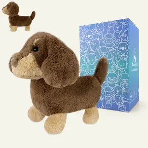 【New】Fall Cozy Essential, 9" 1.57lb Dachshund  Plush Heat Patches, Heatable & Coolable Lavender Heating Pad For Period & Toddlers