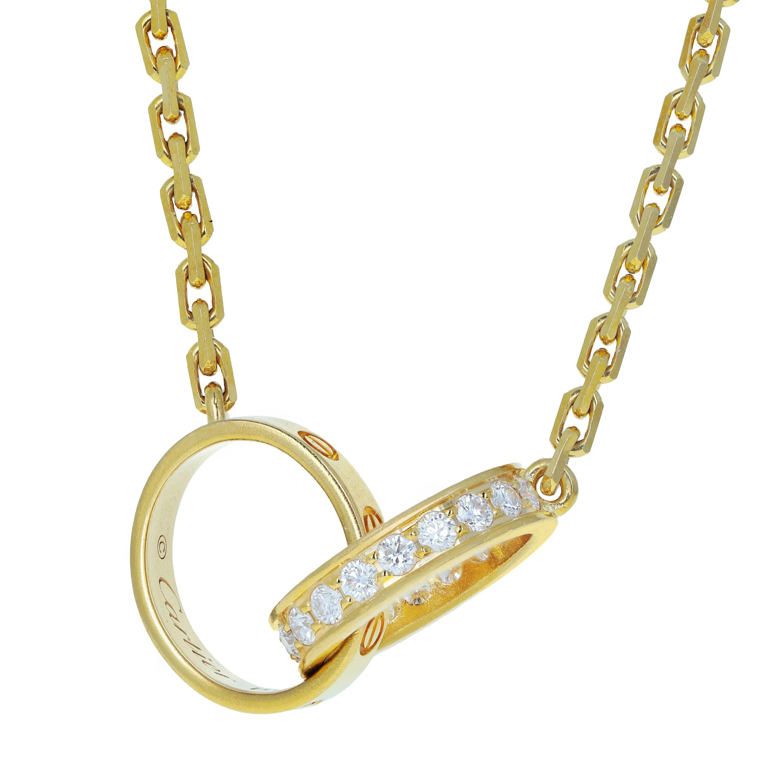 Pre-owned Cartier Love Interlinked Pendant Necklace