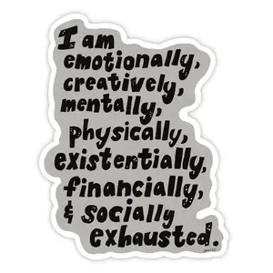 exhausted sticker