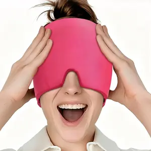 Migraine Headache Relief Cap, Gel lce Head Wrap for Tension and Stress Relief.Suitable for Home breaks, before sleep, office,Black,summervibes
